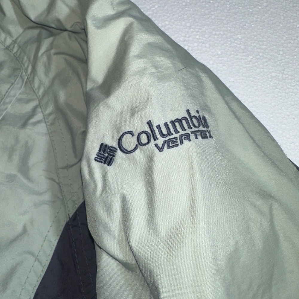 Columbia Vertex Womens Large Sage Green Charcoal Waterproof Hooded Ski Jacket - Picture 9 of 16